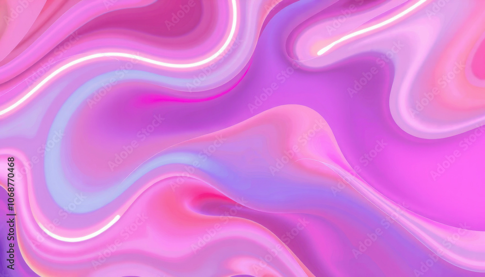 Obraz premium vibrant fluid background featuring swirling shades of pink and purple, creating dreamy and abstract atmosphere. Perfect for artistic designs and modern aesthetics