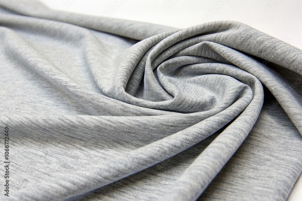 Soft gray melange fabric with subtle gradient effect, fabric detail, texture, fabric texture Soft gray melange fabric with subtle gradient effect, fabric detail, texture, fabric texture