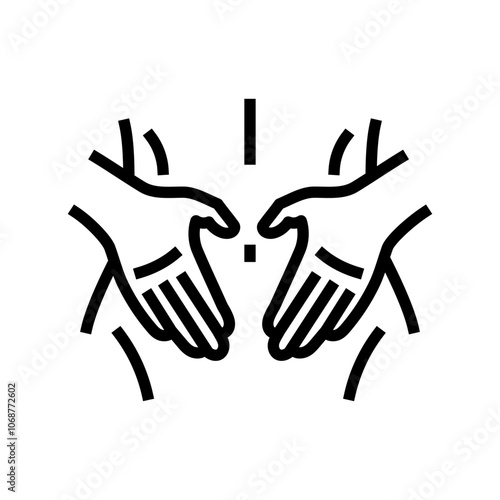abdomen massage therapy line icon vector. abdomen massage therapy sign. isolated contour symbol black illustration
