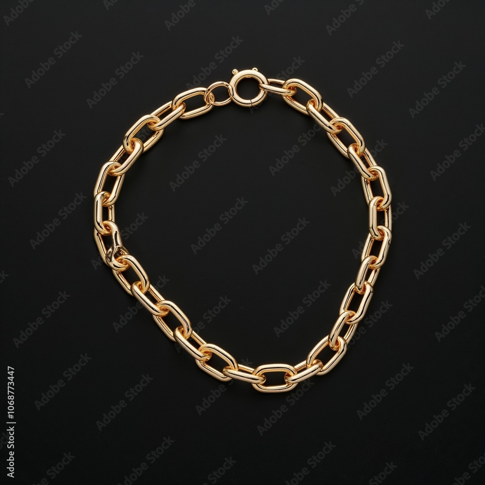 yellow gold mariner chain bold and sturdy on plain black dark background yellow gold mariner chain bold and sturdy on plain black dark background