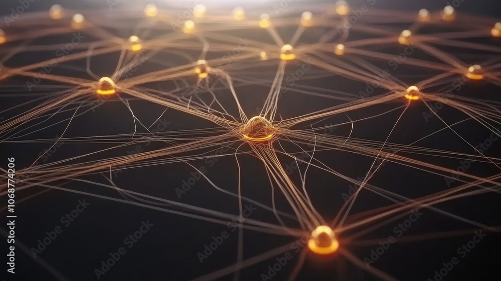 Abstract Network of Connected Nodes and Lines Abstract Network of Connected Nodes and Lines