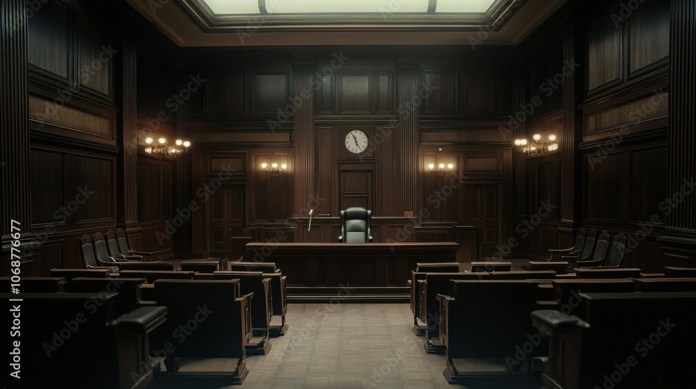Empty Courtroom: A Place of Justice and Decision Empty Courtroom: A Place of Justice and Decision