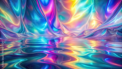 Abstract holographic iridescent background