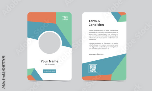 Identity card design template. Employee ID card design