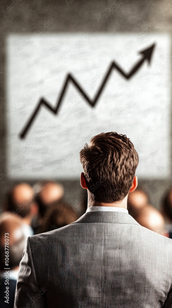 Business Leader Analyzes Growth Trends by Monitoring Market Data Business Leader Analyzes Growth Trends by Monitoring Market Data
