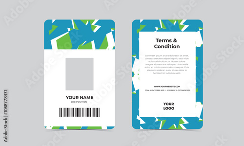 Identity card design template. Employee ID card design