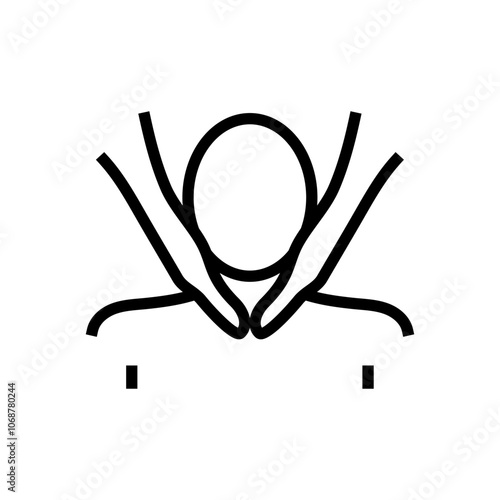 face massage therapy line icon vector. face massage therapy sign. isolated contour symbol black illustration