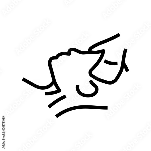 scalp massage therapy line icon vector. scalp massage therapy sign. isolated contour symbol black illustration