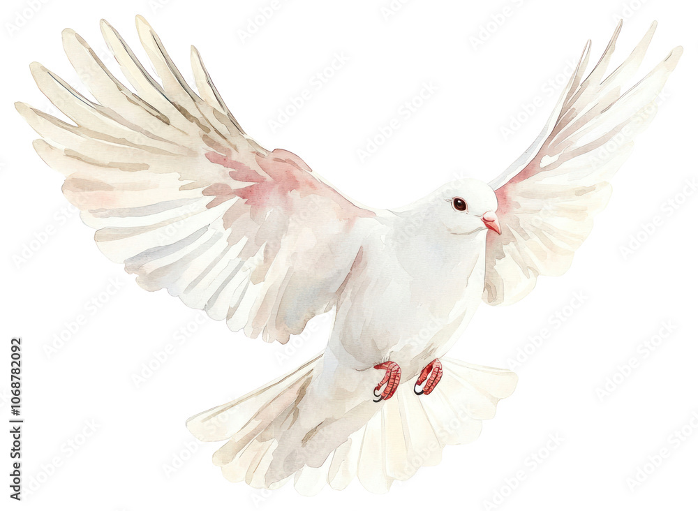 Obraz premium PNG Flying Bird bird illustration watercolor.