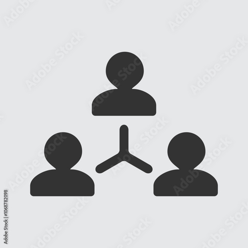 team business departments mono icon