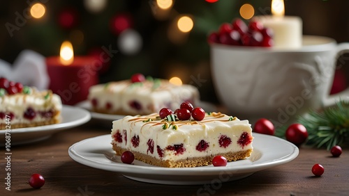 A sweet and festive dessert with vibrant colors, ideal for Christmas treats. AI-generated 