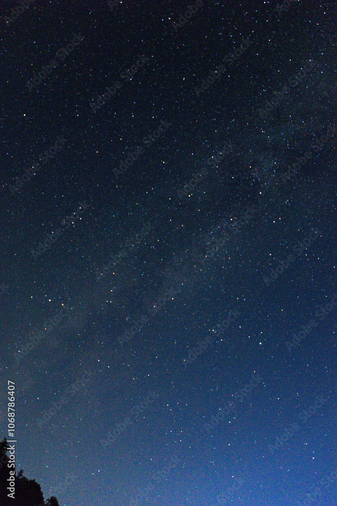 She County, Anhui Province - The Milky Way in the night sky against the backdrop of the mountains She County, Anhui Province - The Milky Way in the night sky against the backdrop of the mountains
