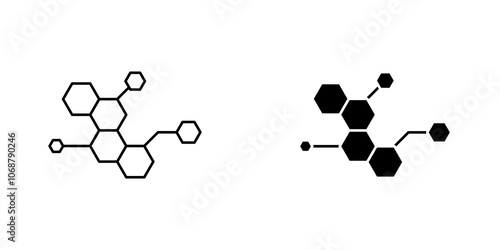 Hormones icon symbol collection on white background.