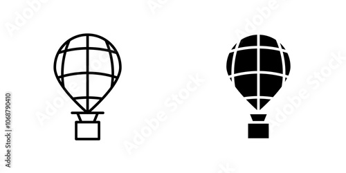 Hot air balloon icons for app and websites.