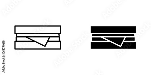 Sandwich icon symbol collection on white background.