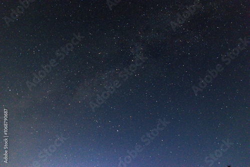 She County, Anhui Province - The Milky Way in the night sky against the backdrop of the mountains