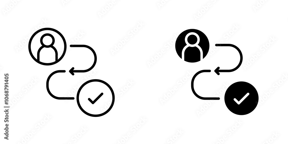 Customer Journey icon symbol collection on white background. Customer Journey icon symbol collection on white background.