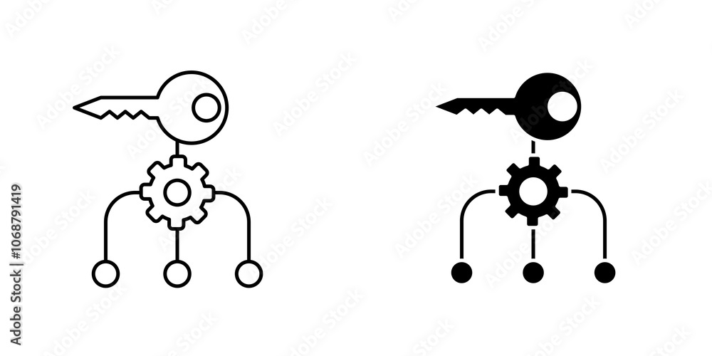 Key factor icon symbol collection on white background. Key factor icon symbol collection on white background.
