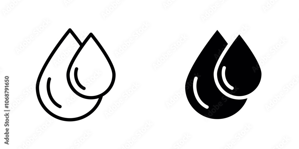 Blood drops icon symbol collection on white background. Blood drops icon symbol collection on white background.