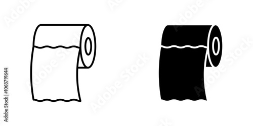 Bandage roll icon symbol collection on white background.