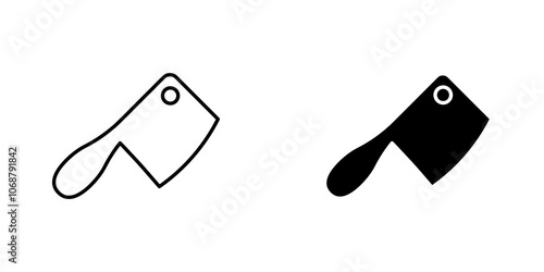 Hatchet icon symbol collection on white background.