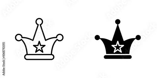 Joker hat icon symbol collection on white background.