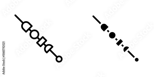 Kebab icon symbol collection on white background.