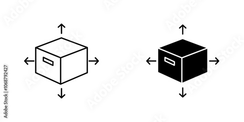 Distribution channel icon symbol collection on white background.