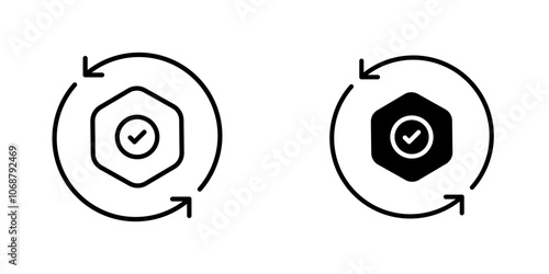 Execution icon symbol collection on white background.