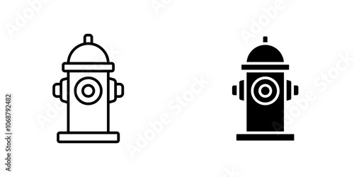Fire hydrant icons for app and websites.