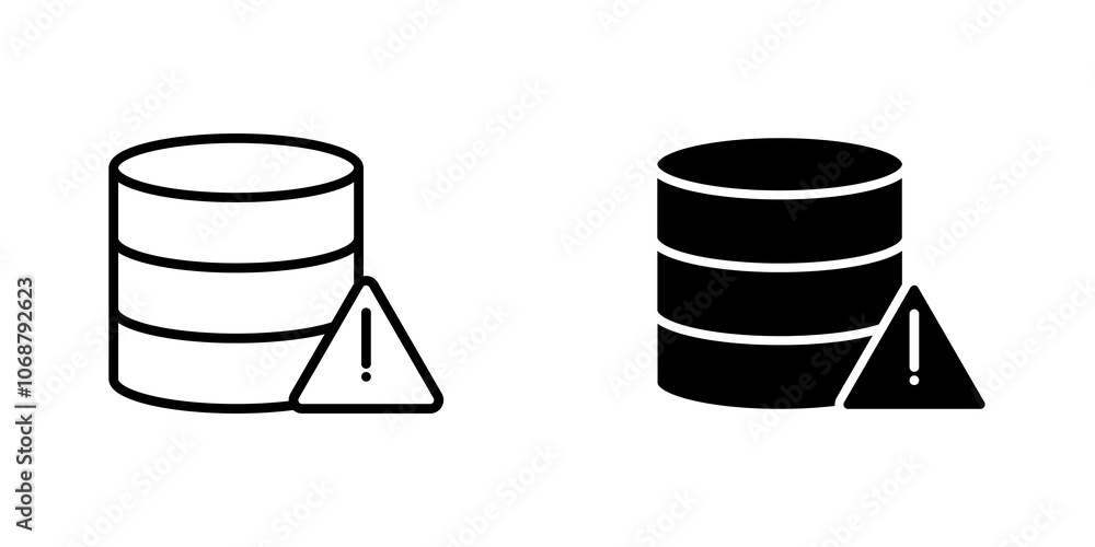 Data loss icon symbol collection on white background. Data loss icon symbol collection on white background.