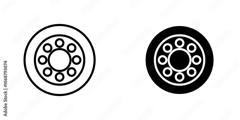 Car bearing icon symbol collection on white background. Car bearing icon symbol collection on white background.