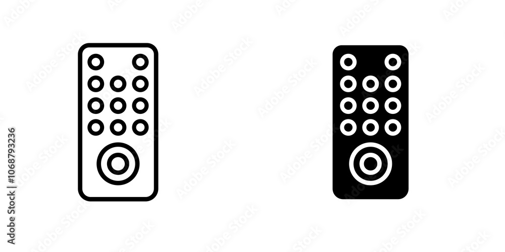 Remote icon symbol collection on white background. Remote icon symbol collection on white background.