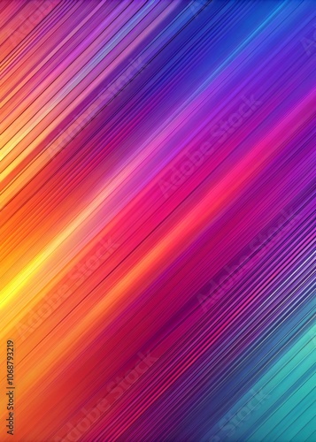 A dynamic abstract artwork featuring vibrant vertical lines in a spectrum of colors. This captivating design evokes feelings of energy and creativity, perfect for modern artistic concepts.