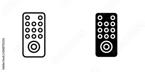Remote icon symbol collection on white background.