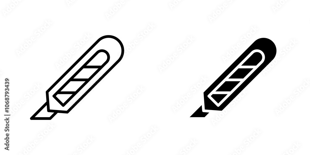 Cutter icon symbol collection on white background. Cutter icon symbol collection on white background.