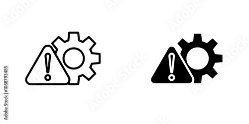 Failure icon symbol collection on white background.