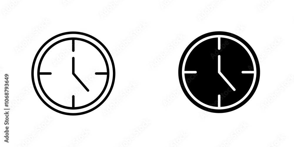 Time icon symbol collection on white background. Time icon symbol collection on white background.