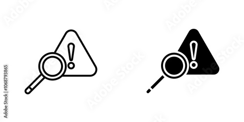 Risk analysis icon symbol collection on white background.