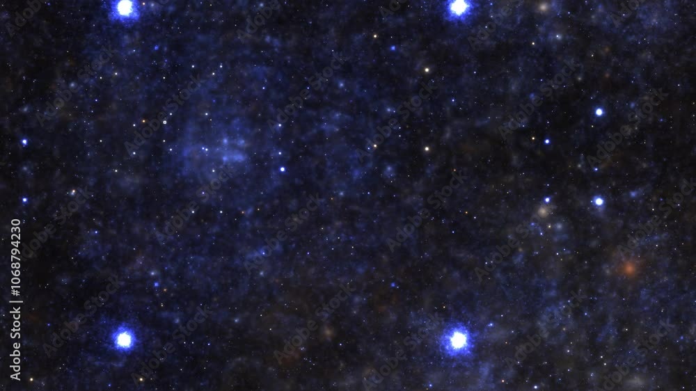 Cosmic Nebula Animation with Deep Blue Color Palette and Sparkling Stars Cosmic Nebula Animation with Deep Blue Color Palette and Sparkling Stars