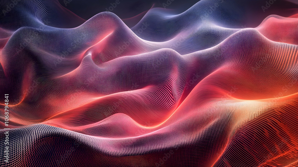 Soft, undulating waves in shades of pink and purple, creating a fluid, fabric-like texture Soft, undulating waves in shades of pink and purple, creating a fluid, fabric-like texture