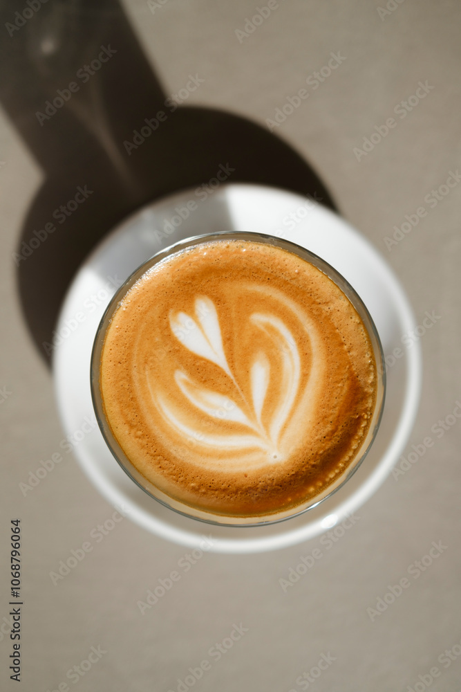 Closeup of a cappucccino cup Closeup of a cappucccino cup