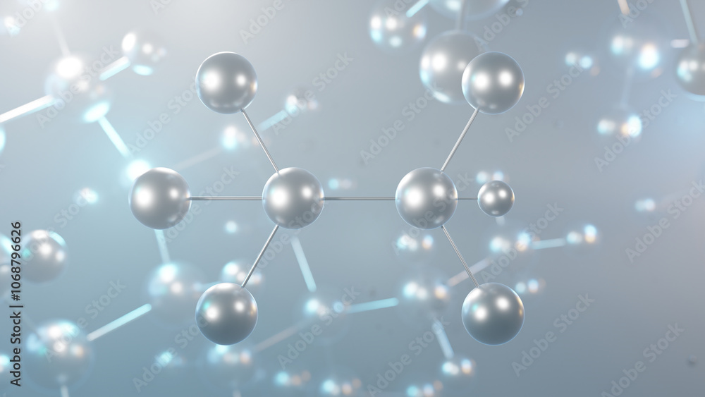 halothane molecular structure, 3d model molecule, fluothane, structural chemical formula view from a microscope halothane molecular structure, 3d model molecule, fluothane, structural chemical formula view from a microscope