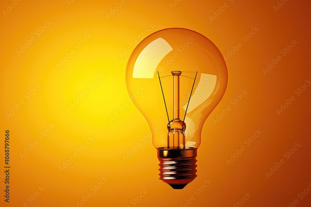 Lightbulb on Solid Background Lightbulb on Solid Background