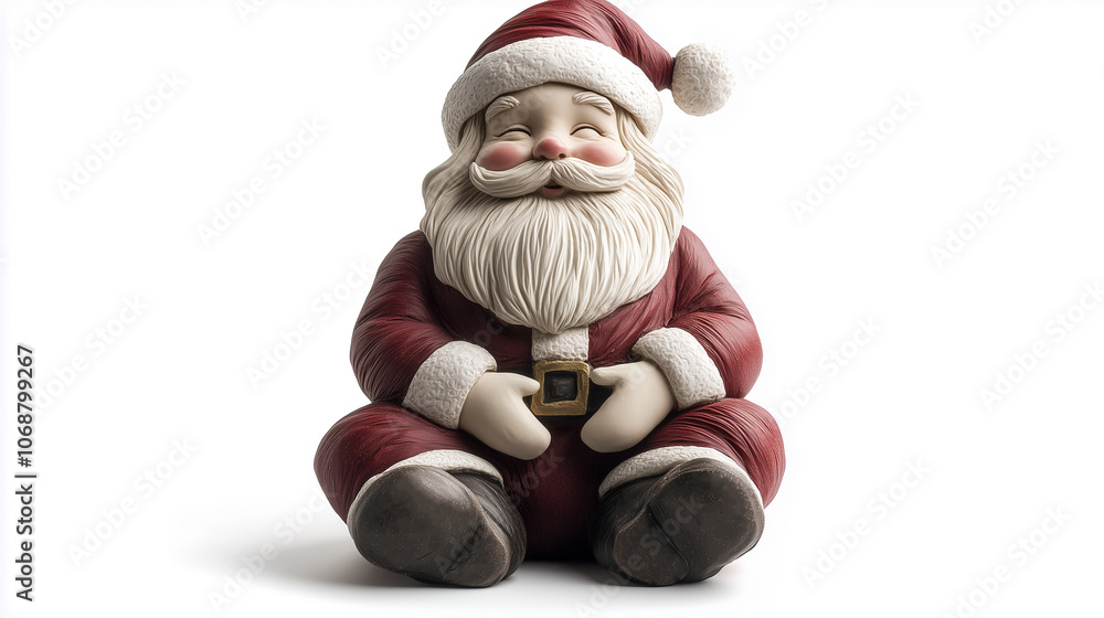 Marzipan Santa Claus figurine, festive holiday treat, Christmas decoration with copy space Marzipan Santa Claus figurine, festive holiday treat, Christmas decoration with copy space