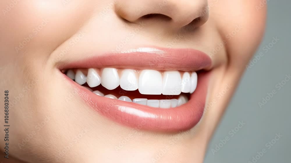 A bright smile showcasing healthy teeth and gums, highlighting dental care and personal hygiene practices A bright smile showcasing healthy teeth and gums, highlighting dental care and personal hygiene practices
