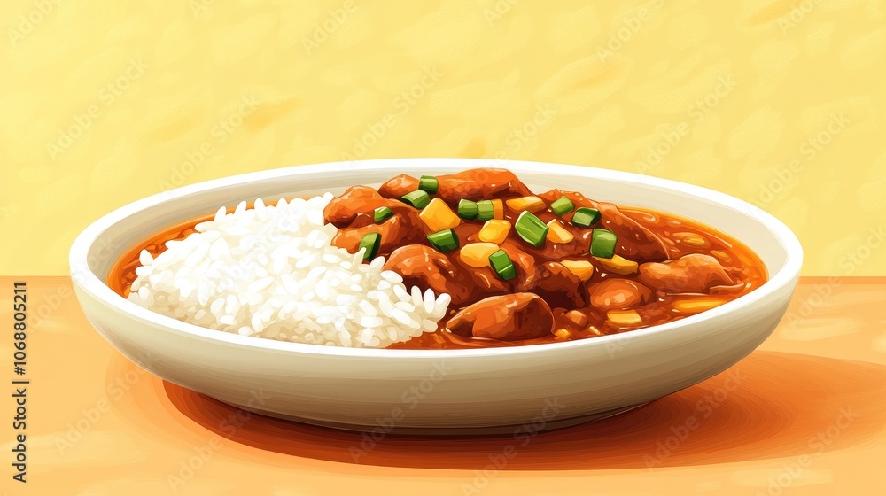Savory duck dish served with fluffy rice perfect for gourmet dining options Savory duck dish served with fluffy rice perfect for gourmet dining options
