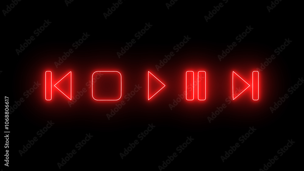 Neon Play Button Icon: Vector Line Art for Media, Audio, and Video Design with Triangle Arrow Symbol in Circle, Isolated on Transparent Background for Web and Technology Use Neon Play Button Icon: Vector Line Art for Media, Audio, and Video Design with Triangle Arrow Symbol in Circle, Isolated on Transparent Background for Web and Technology Use