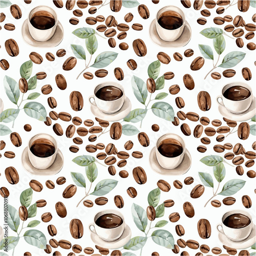 seamless coffee pattern