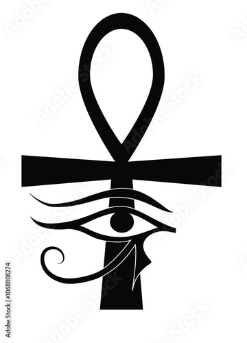 Illustrator of symbol of life and the eye of Horus